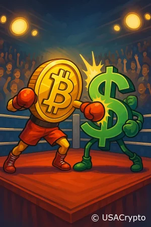 Bitcoin vs. US Dollar in 2025 – The Battle of Currencies | USACrypto News